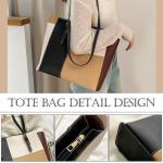 STY Ladies Shoulder Bag Women Handbags Tote Bag Contrast color Bag
