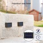 TIMBUTUS 2pcs Solar Outdoor Lights 6LED Beads Up And Down Light Solar Powered Waterproof Wall Light